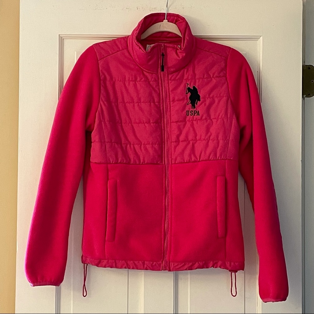 USPA Superior Quality Pink Fleece Jacket